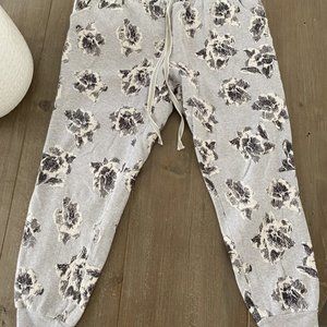 Anthropologie Saturday Sunday Gray Floral Pants
